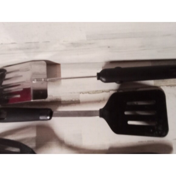 Utensil Spoon/Fatula Set Of Six Used Conditions Some Damage See Photographs - Picture 9 of 11